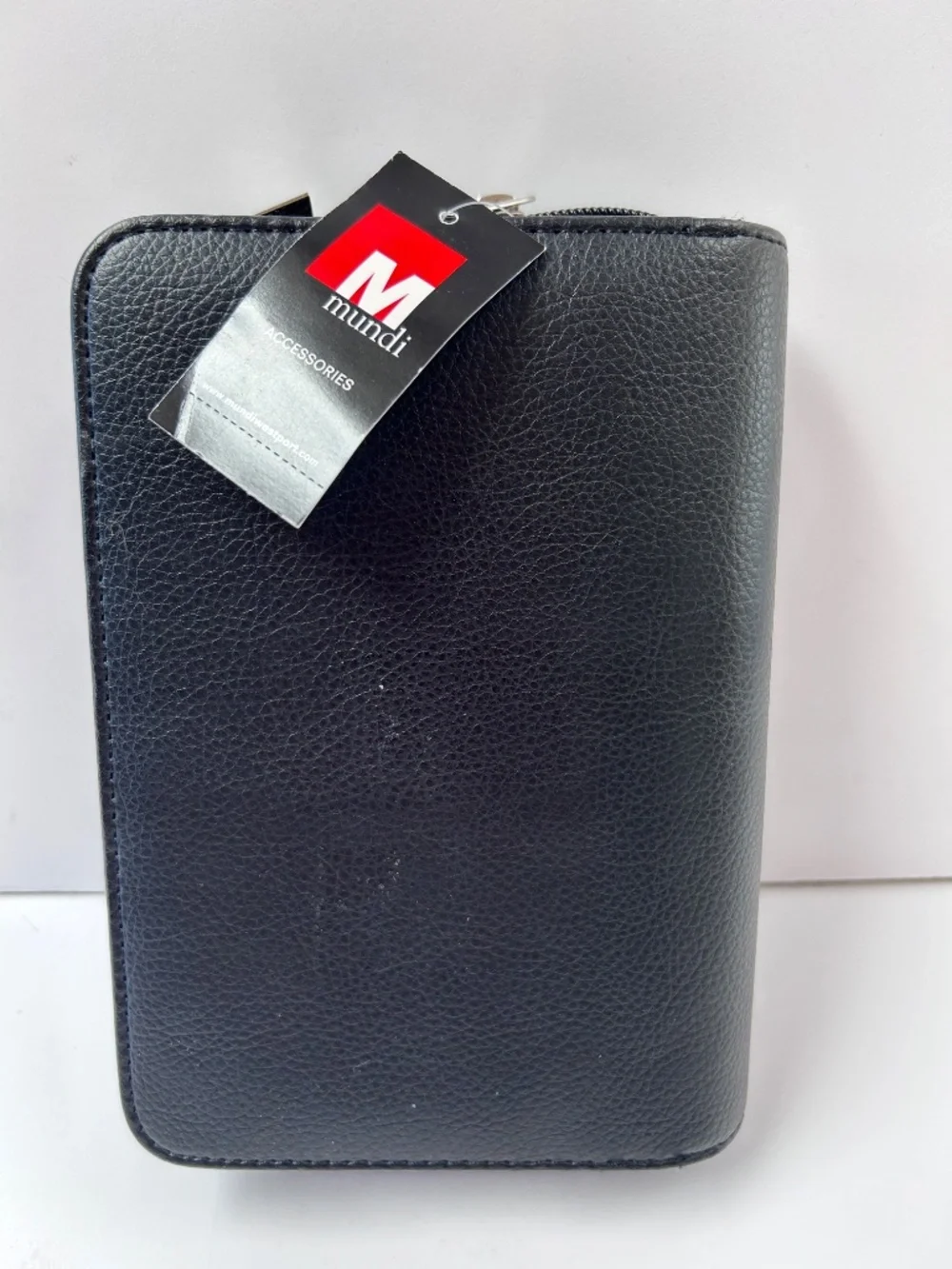 New with Tag Mundi Mundex Planner Organizer Black Faux Pebble Leather Agenda